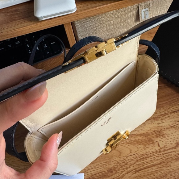 Celine Bi Color NANO TRIOMPHE BAG IN SHINY CALFSKIN - Picture 10 of 12